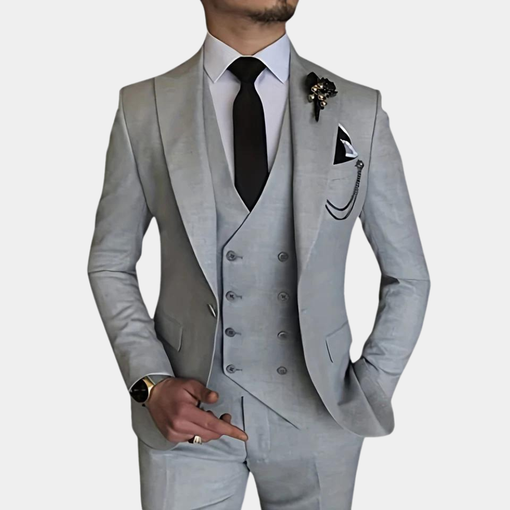 Adron - Refined 3-Piece Men's Suit for Summer