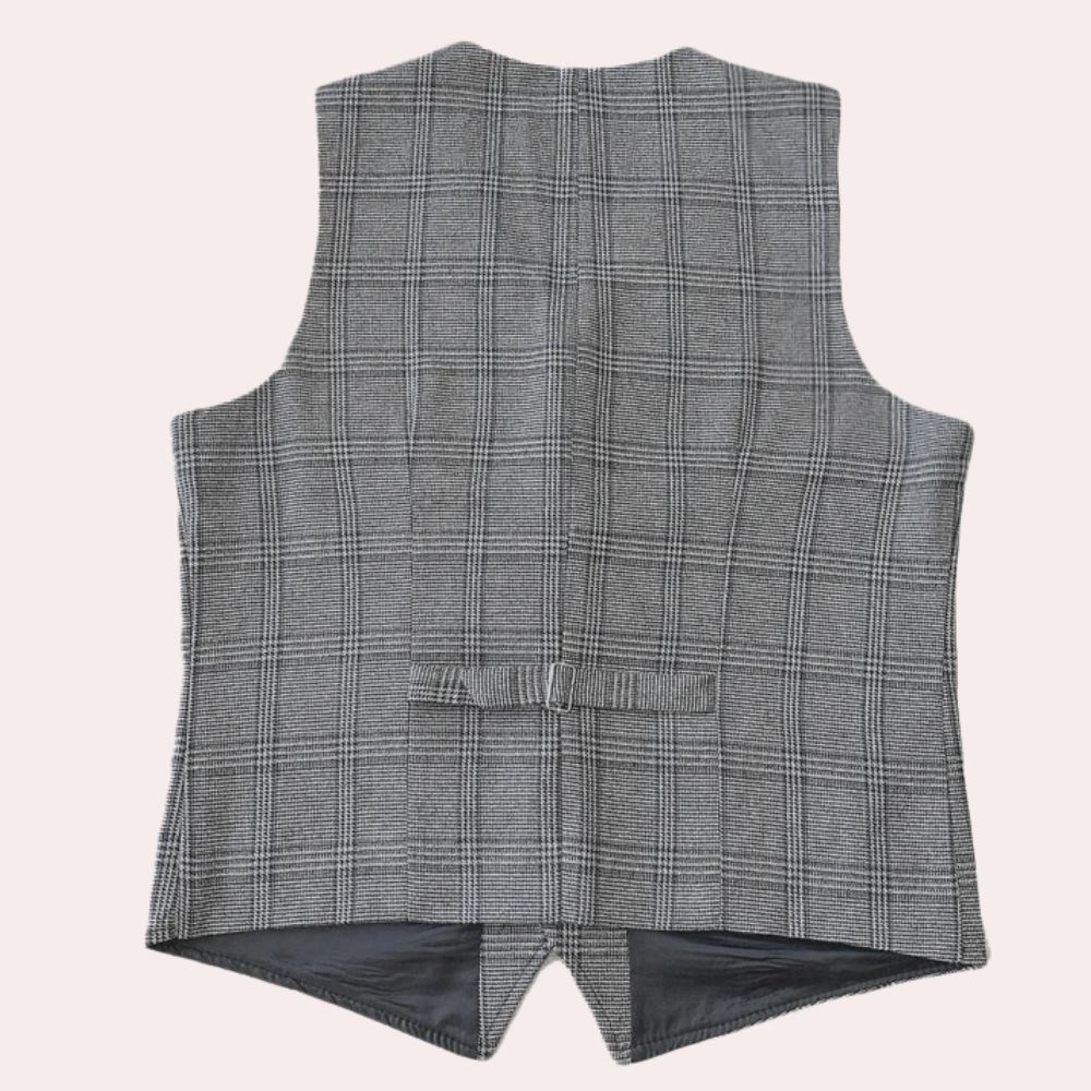 Classic Checked Men's Waistcoat for Summer