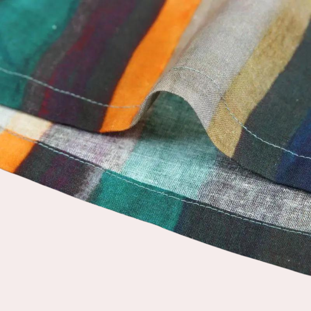 Striped Retro Summer Skirt for Women