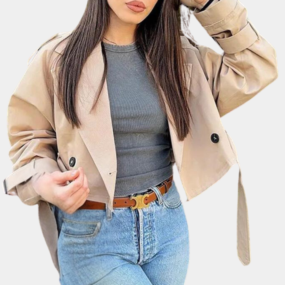 Stylish cropped ladies' jacket for summer