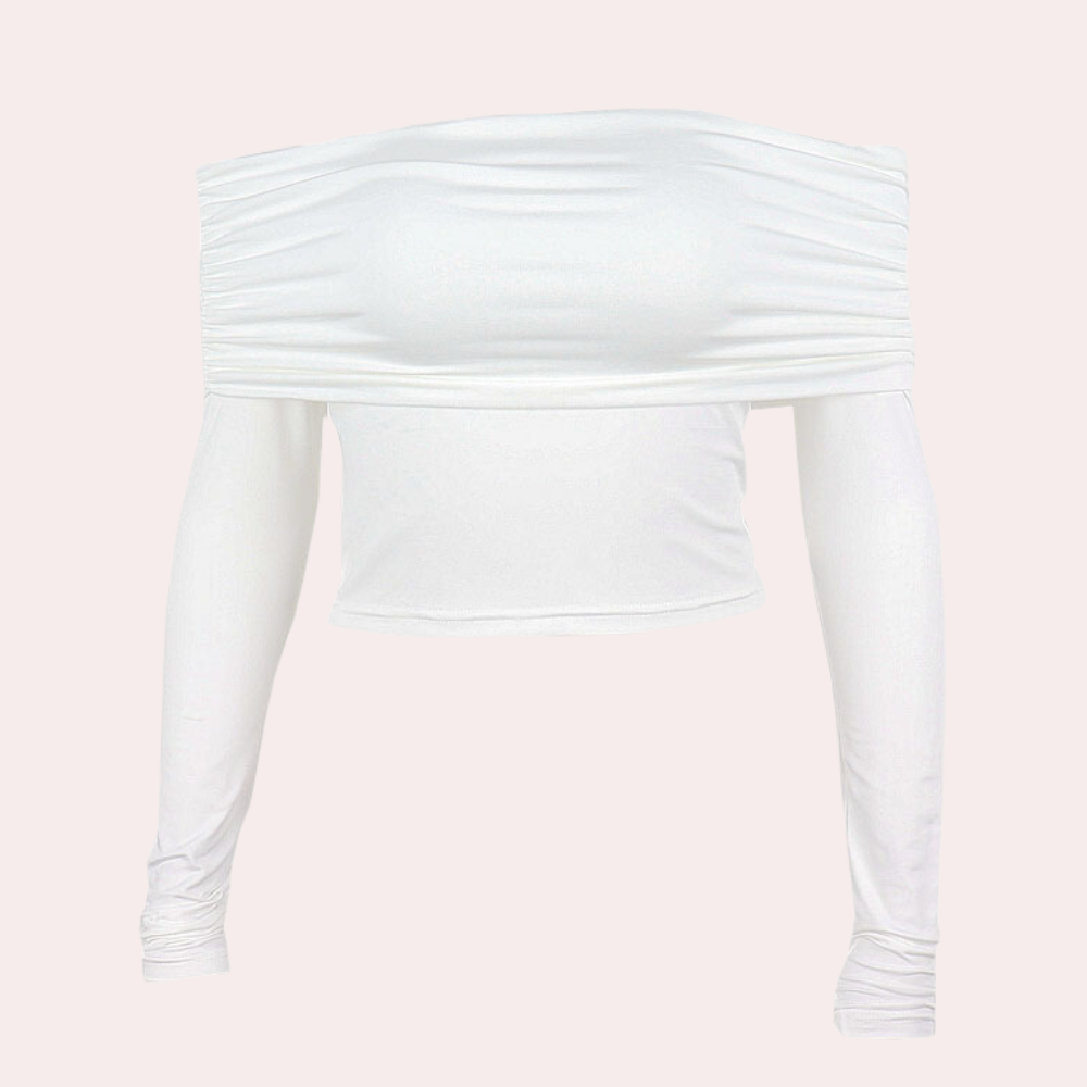 Women's Long Sleeve Off-Shoulder Top for Summer