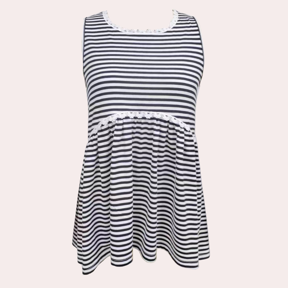 Striped Knitted Summer Tank Top for Women