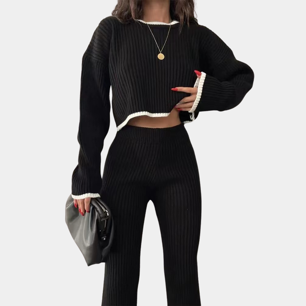 Stylish and Comfortable Summer Two-Piece Knitted Women's Set