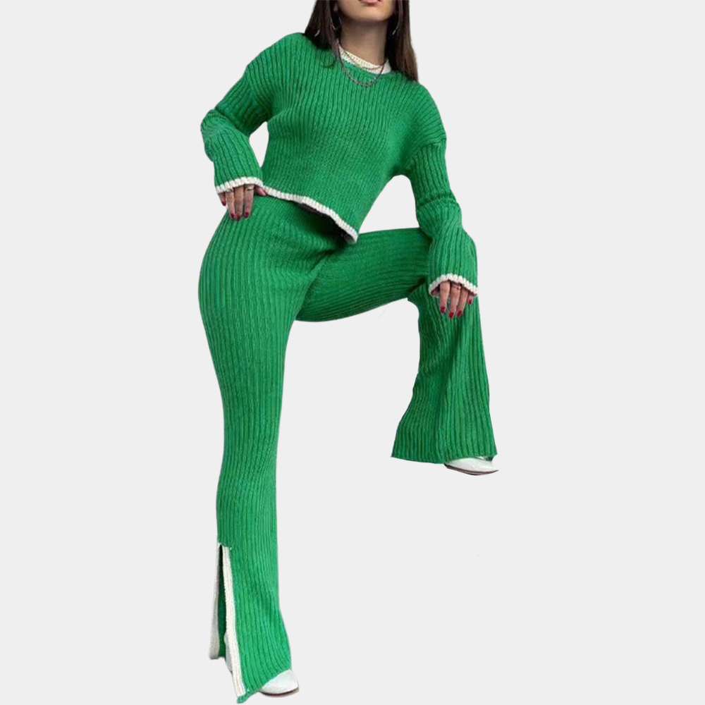 Stylish and Comfortable Summer Two-Piece Knitted Women's Set