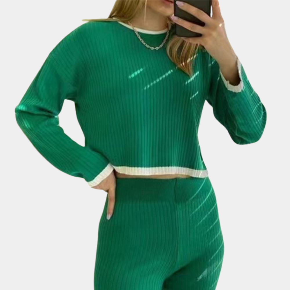 Stylish and Comfortable Summer Two-Piece Knitted Women's Set