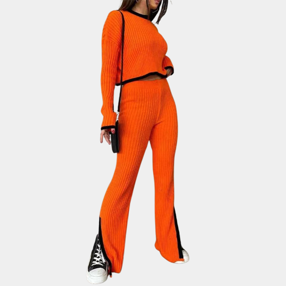 Stylish and Comfortable Summer Two-Piece Knitted Women's Set