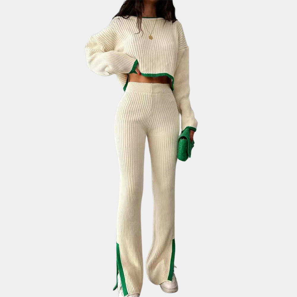 Stylish and Comfortable Summer Two-Piece Knitted Women's Set