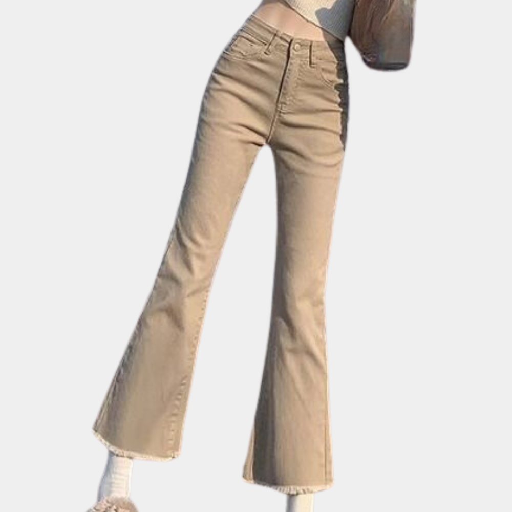 Summer Flared Denim Trousers for Women