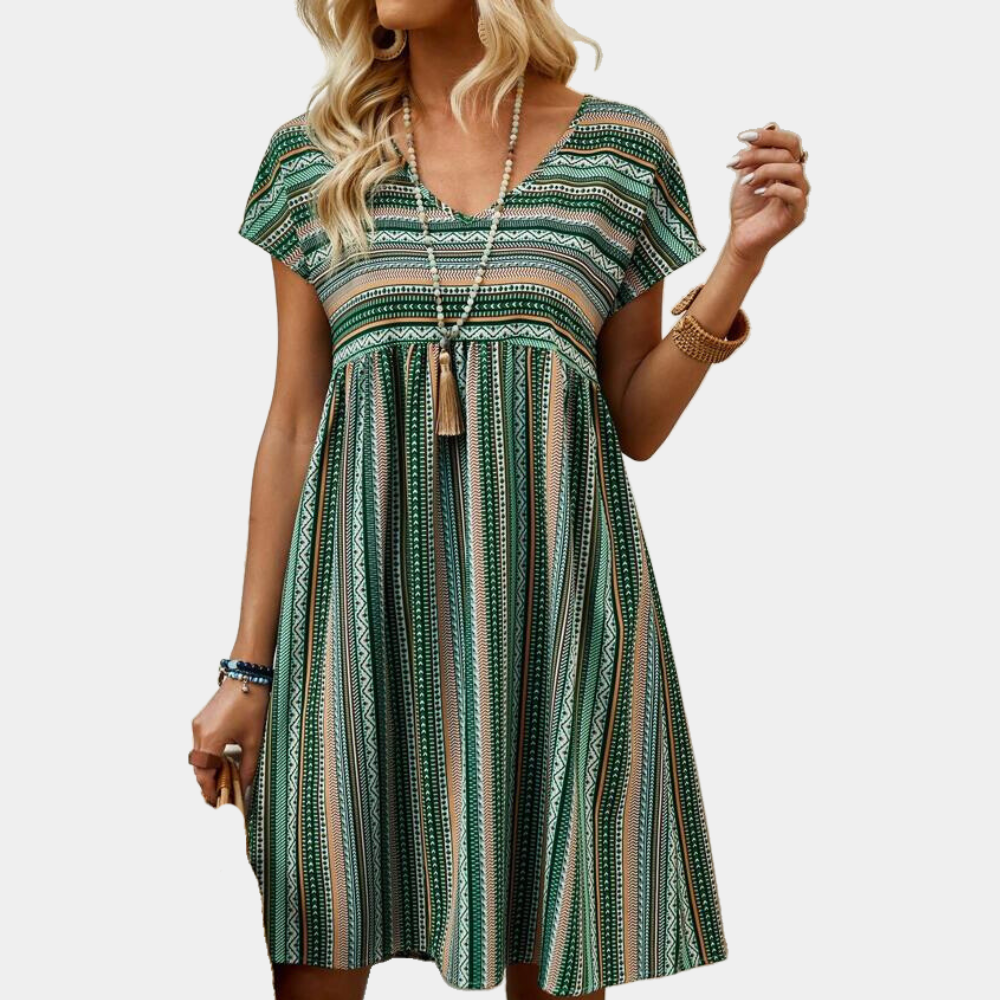 Comfortable Striped Summer Dress for Women