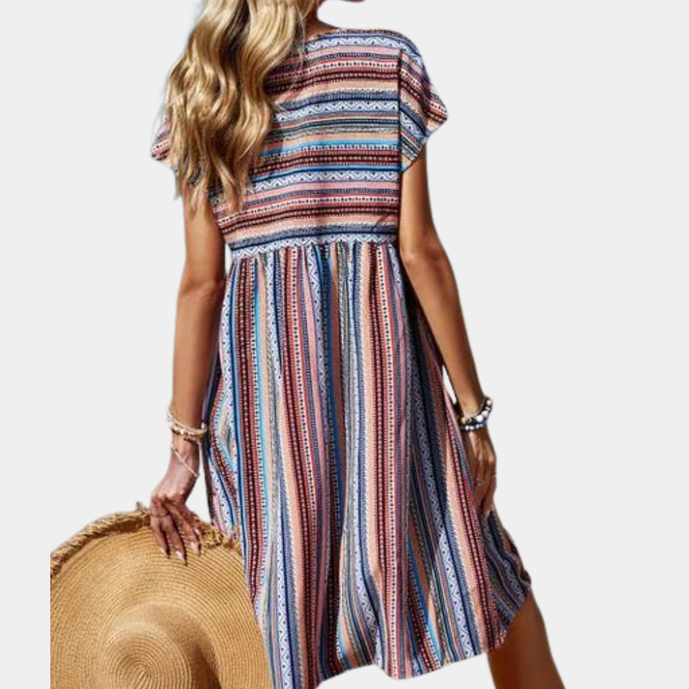 Comfortable Striped Summer Dress for Women