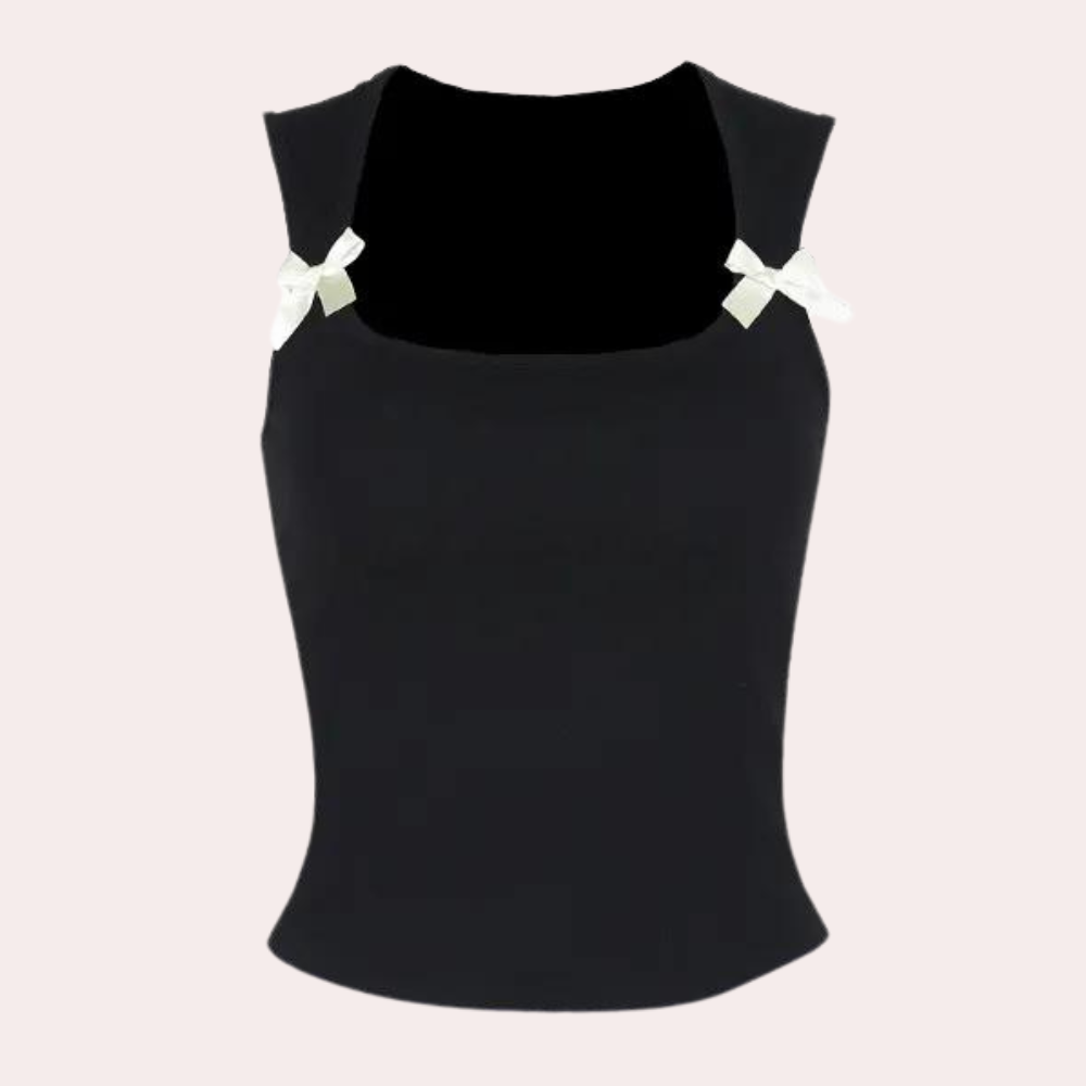 Summer Classic Women's Top with Ribbon