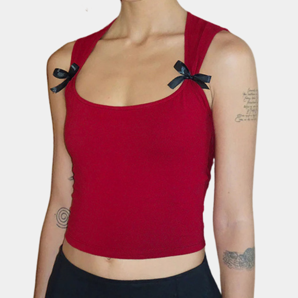 Summer Classic Women's Top with Ribbon