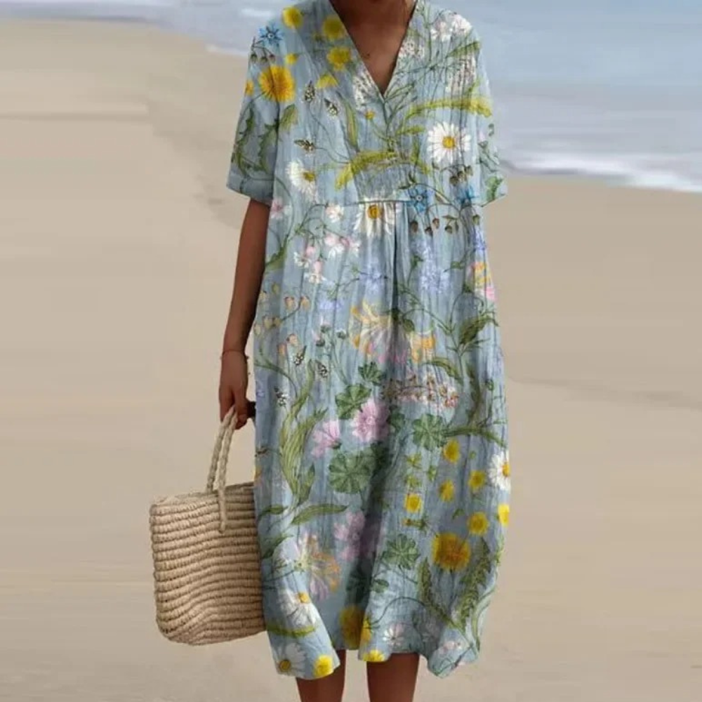 Summer Colourful Floral Dress for Women