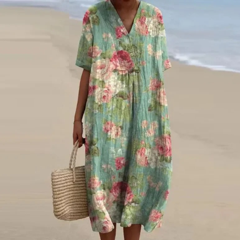 Summer Colourful Floral Dress for Women