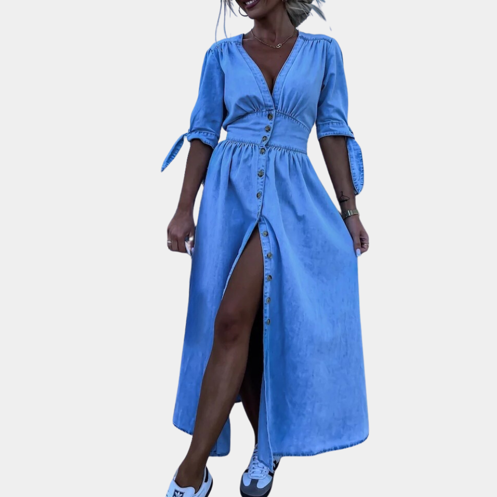 Stylish Summer Dress for Women with Button Closure