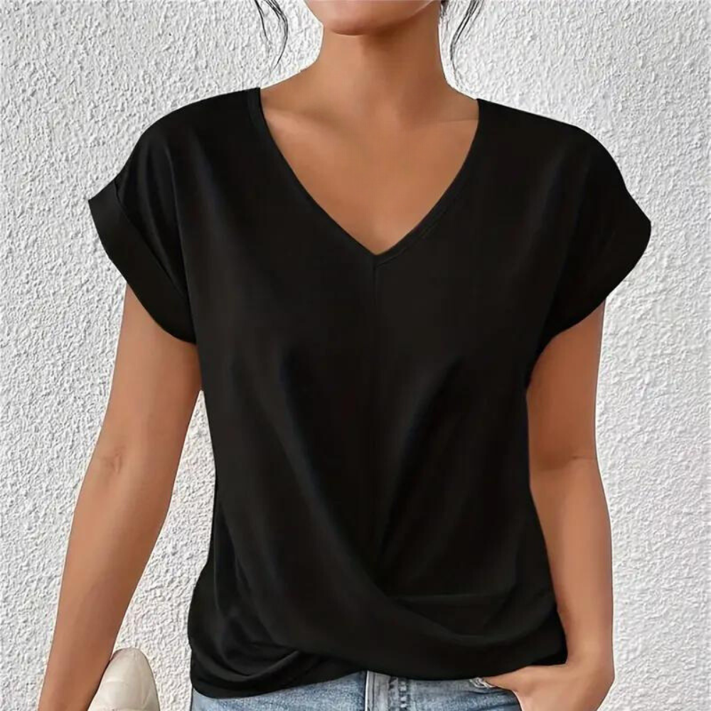 Summer Ladies' Shirt with V-neck