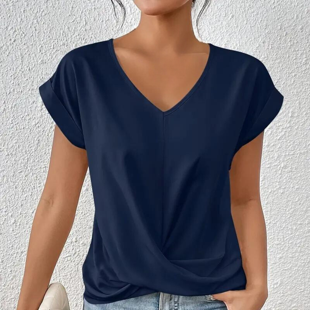 Summer Ladies' Shirt with V-neck