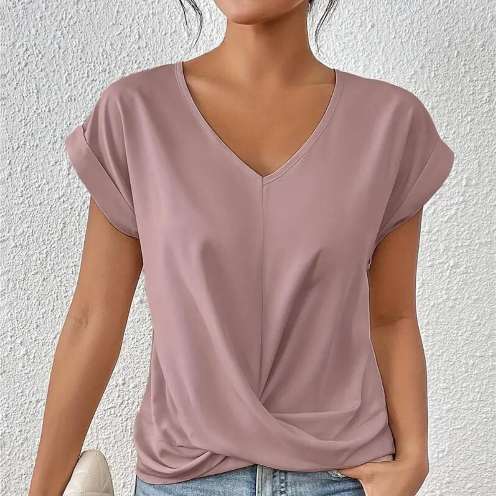 Summer Ladies' Shirt with V-neck