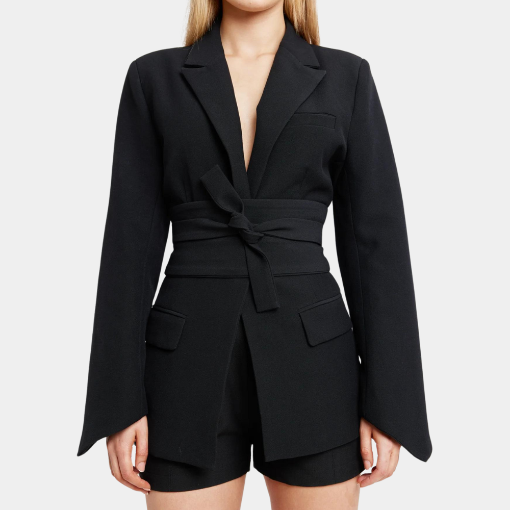Thalassa - Elegant summer blazer with belt for women