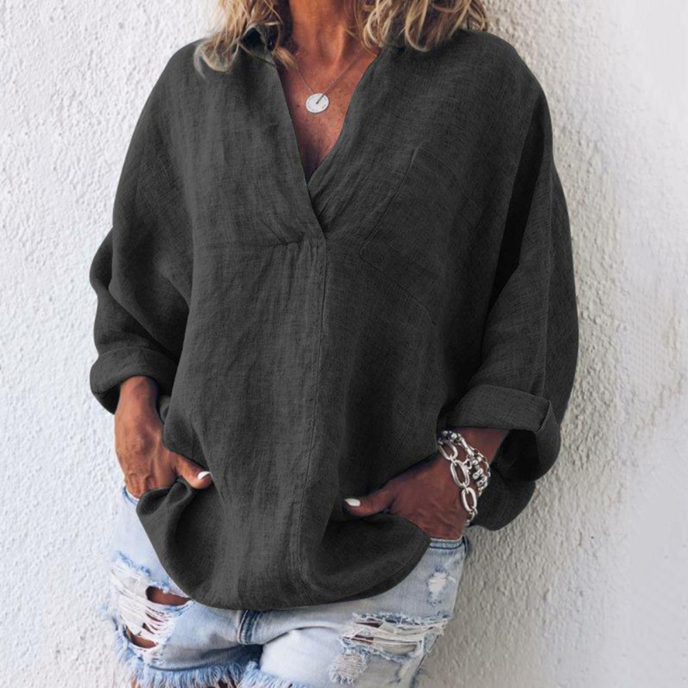 Brenda - Luxe oversized women's blouse for summer