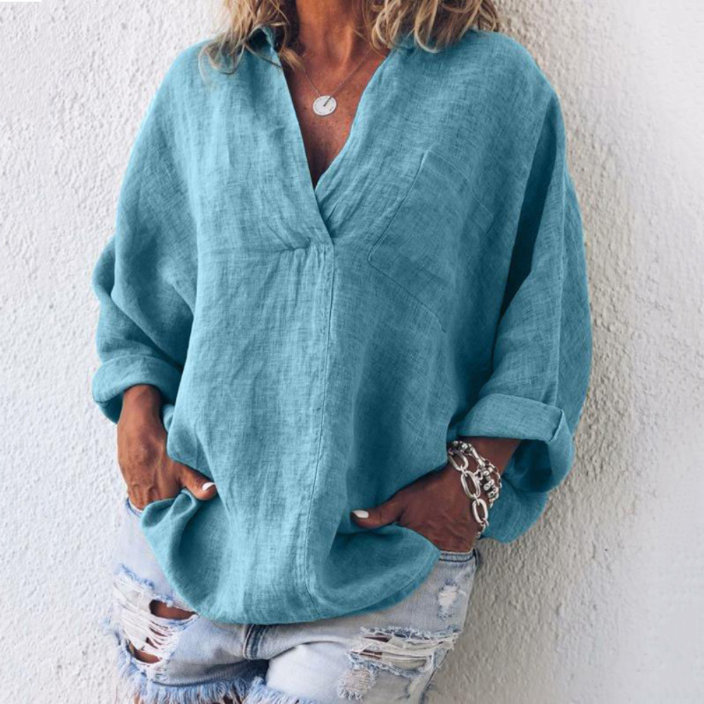 Brenda - Luxe oversized women's blouse for summer