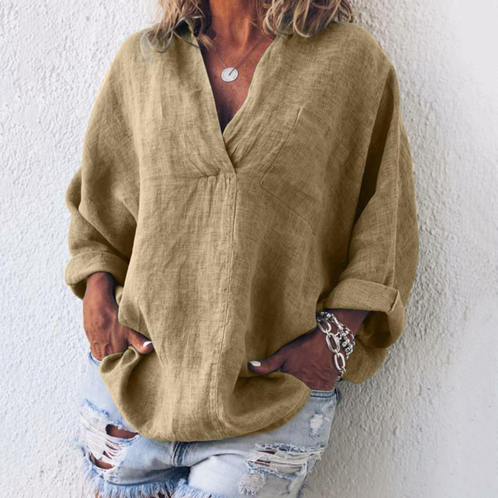 Brenda - Luxe oversized women's blouse for summer