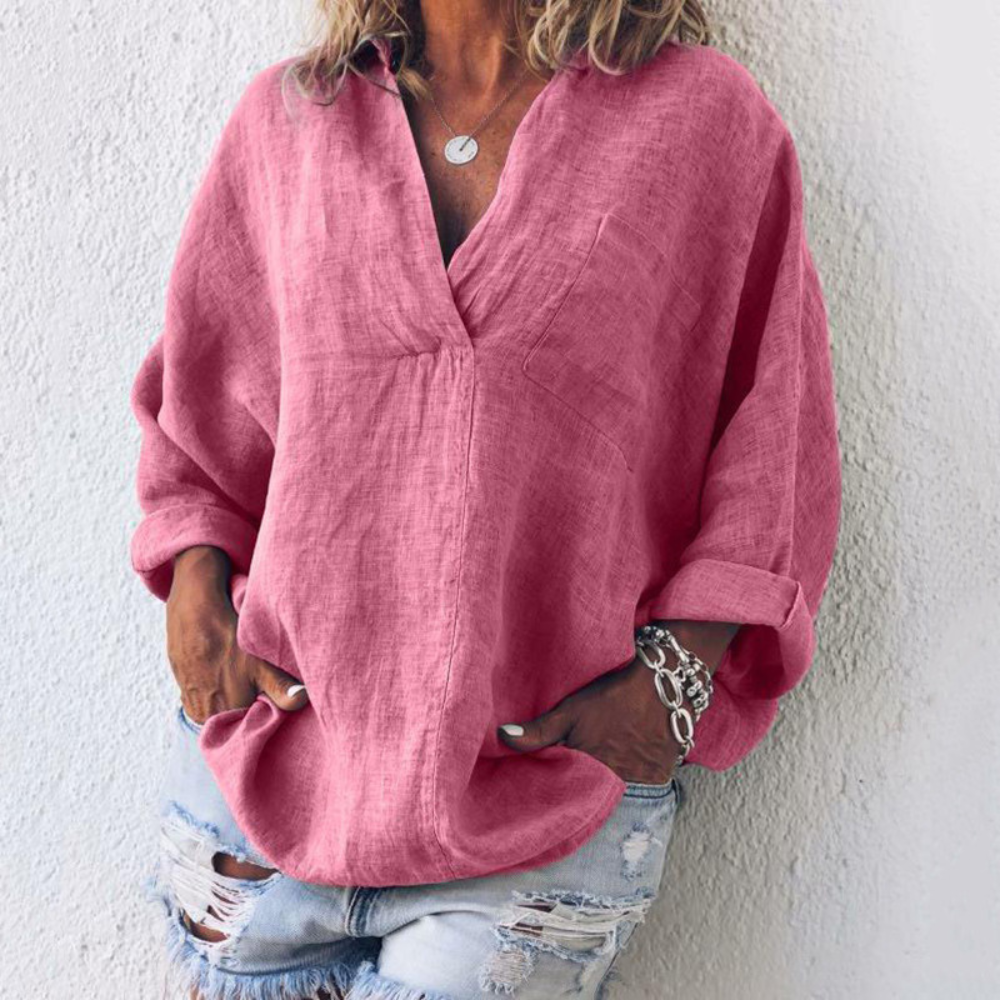 Brenda - Luxe oversized women's blouse for summer