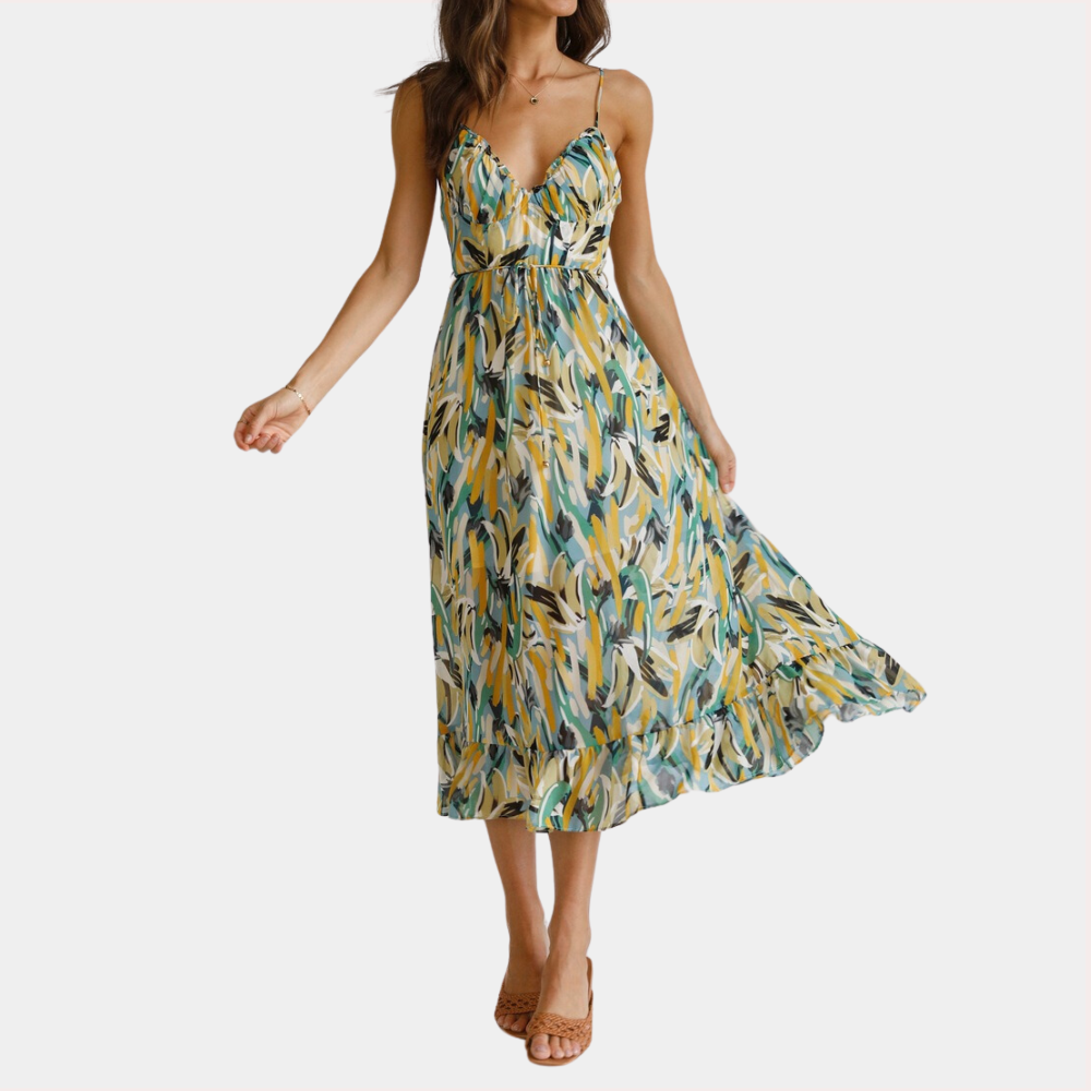 Trella - Airy Summer Midi Dress for Women