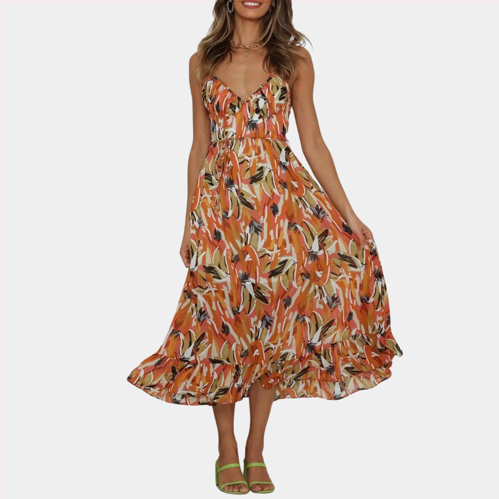 Trella - Airy Summer Midi Dress for Women