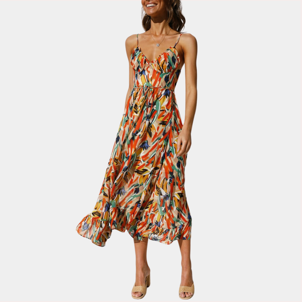 Trella - Airy Summer Midi Dress for Women