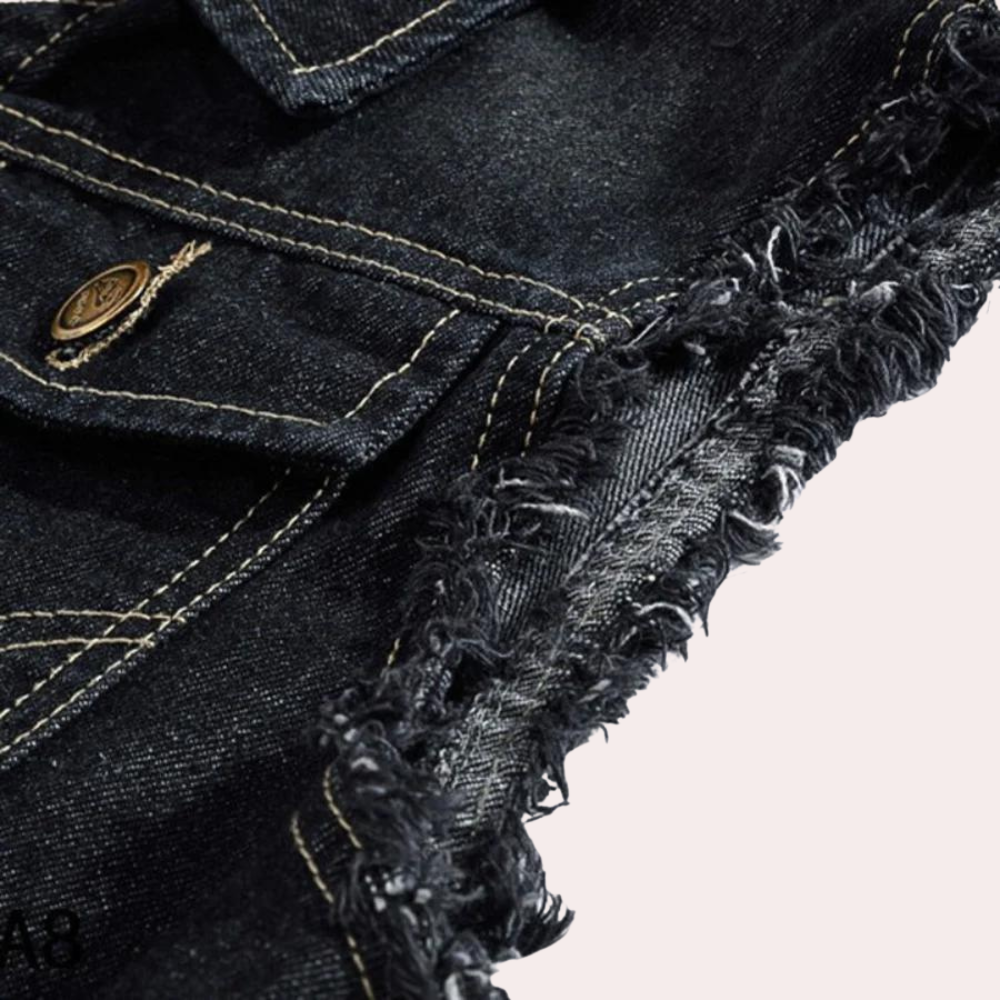 Yevgeny - Retro denim summer gilet for men