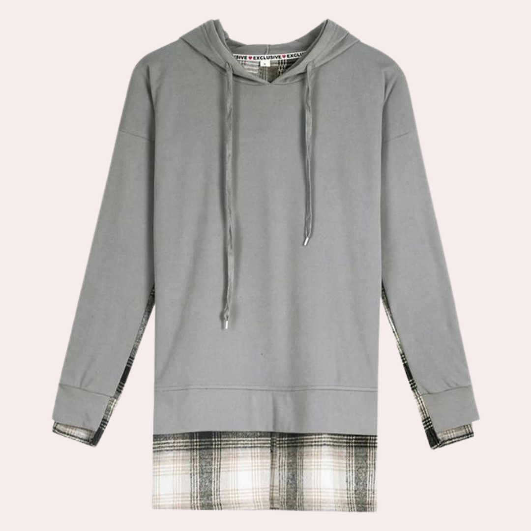 April - Elegant Long Sleeve Jumper in Patchwork Design for Summer