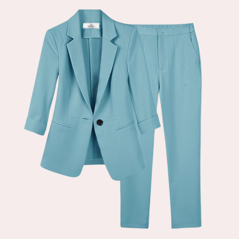 Teresa - Refined ladies' blazer and trousers set for summer