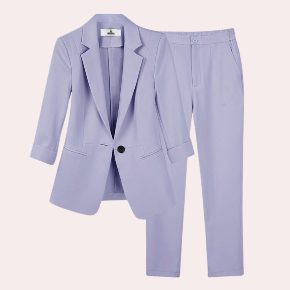 Teresa - Refined ladies' blazer and trousers set for summer