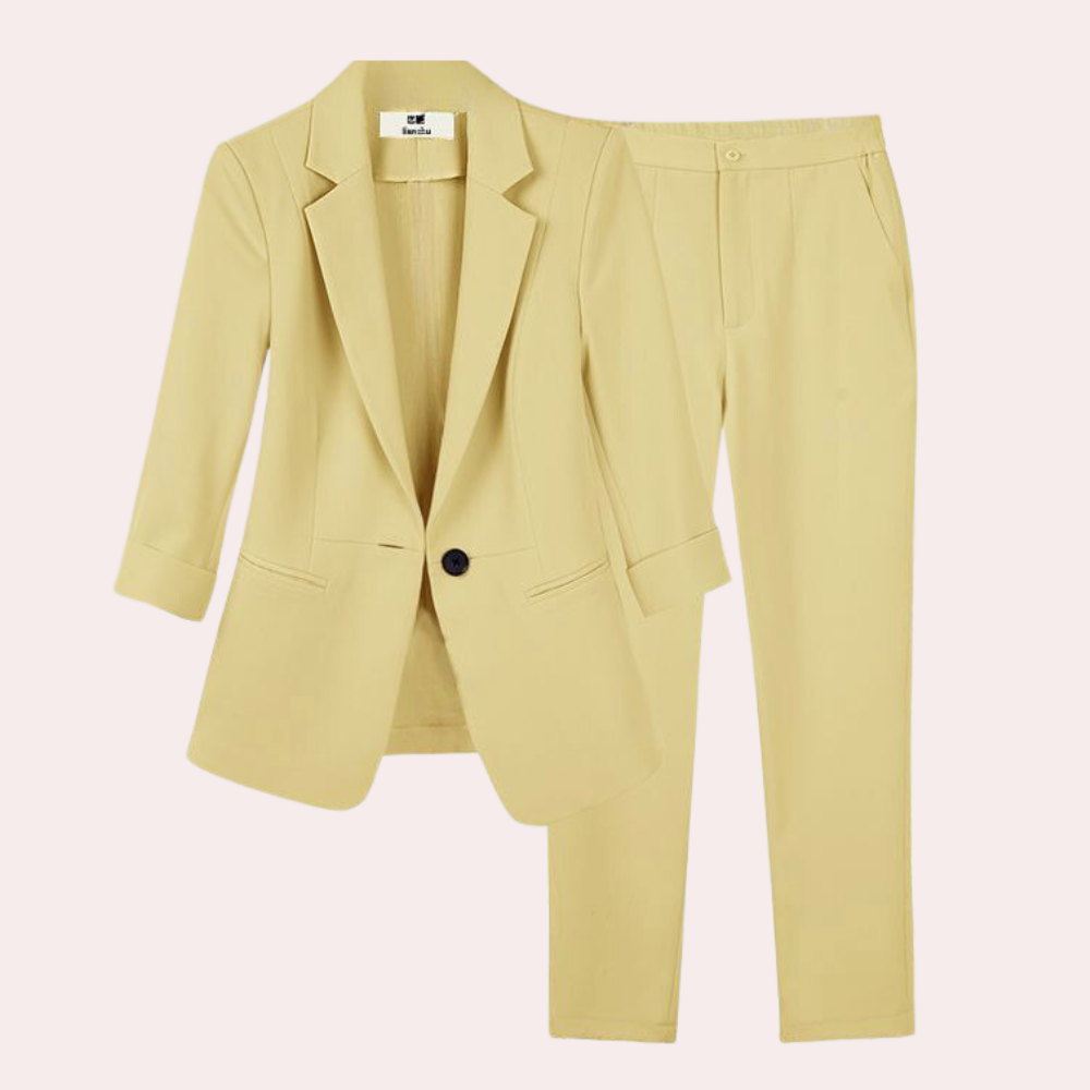 Teresa - Refined ladies' blazer and trousers set for summer