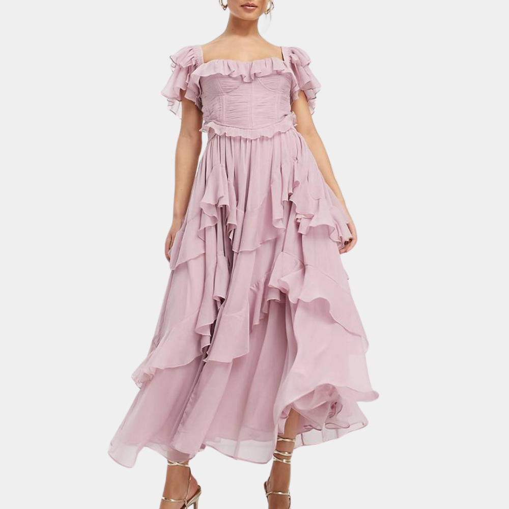 Ula - Elegant Summer Dress with Layers for Women