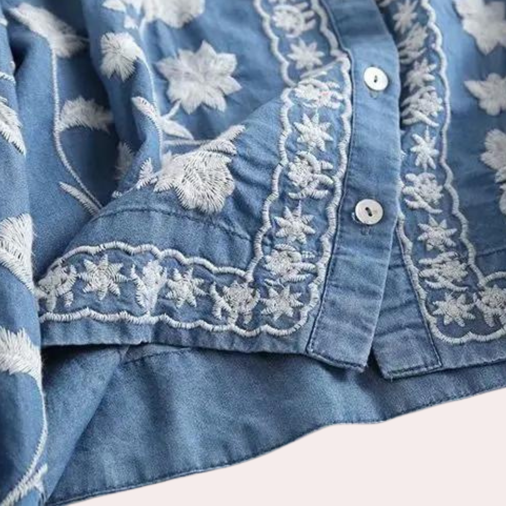 Breanne - Summer Floral Embroidered Ladies' Gilet