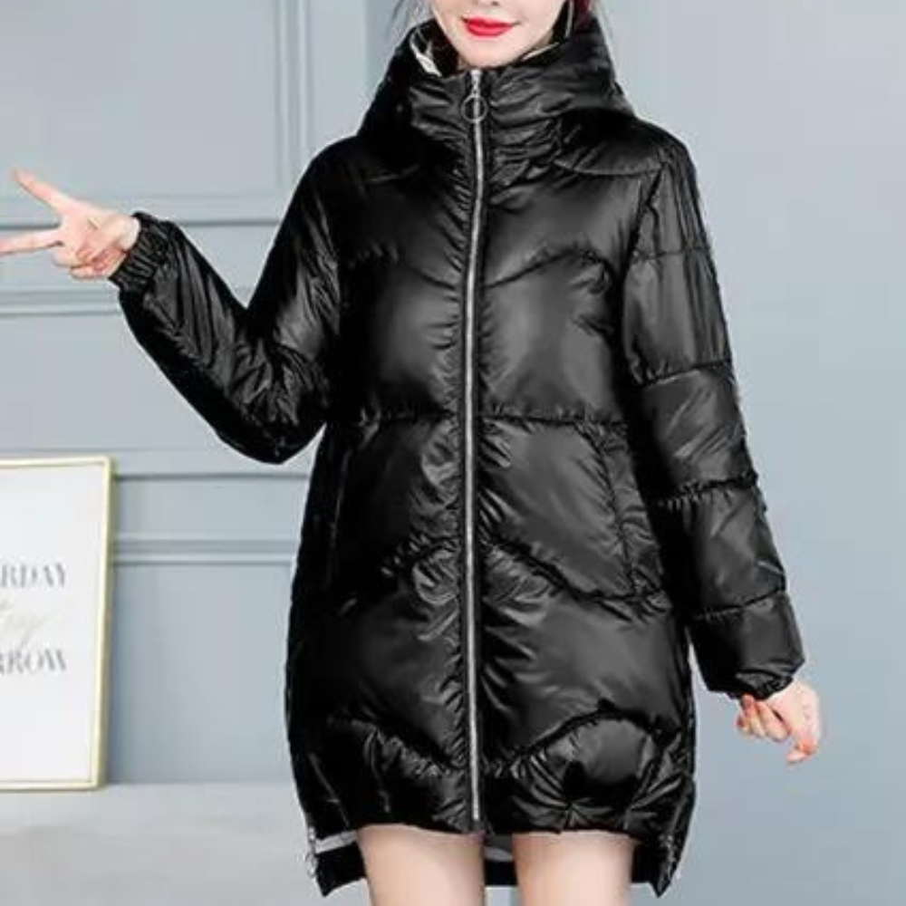 Amelia - Comfortable ladies' coat with warm hood