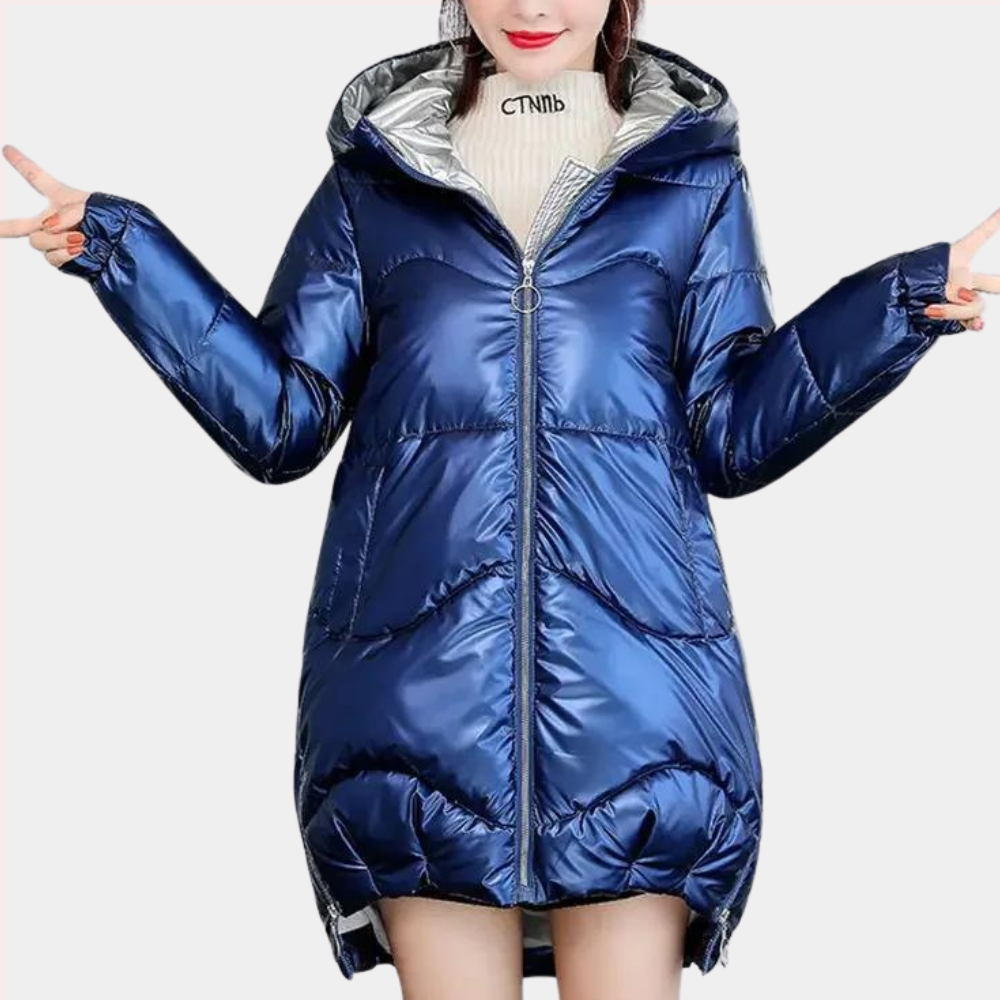 Amelia - Comfortable ladies' coat with warm hood