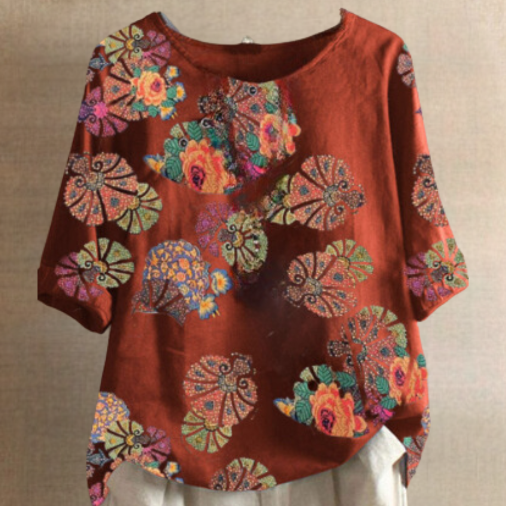 Clarisa - Trendy Retro Summer Blouse for Women