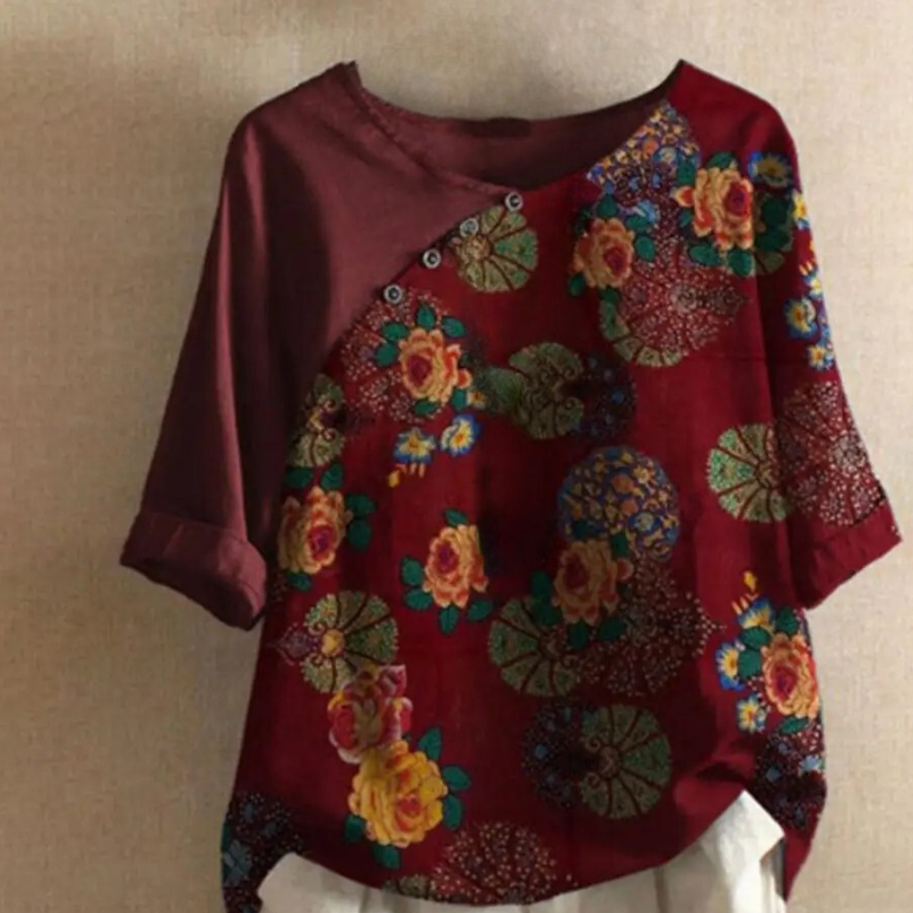Clarisa - Trendy Retro Summer Blouse for Women