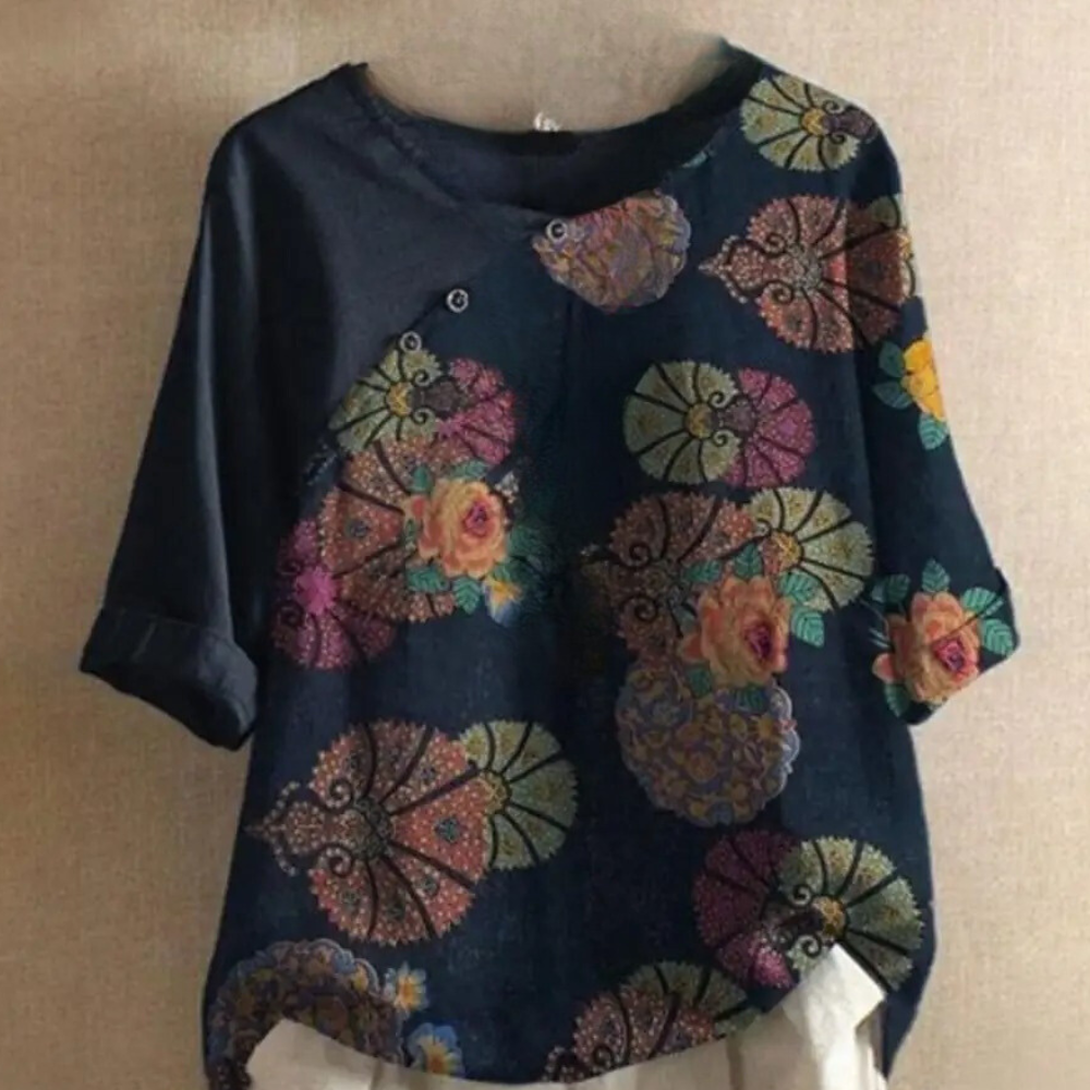 Clarisa - Trendy Retro Summer Blouse for Women