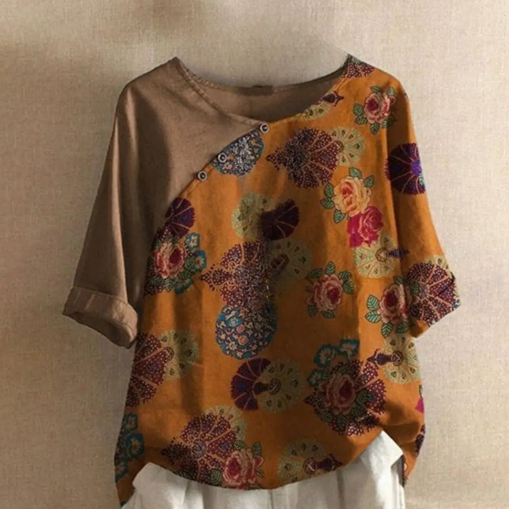 Clarisa - Trendy Retro Summer Blouse for Women