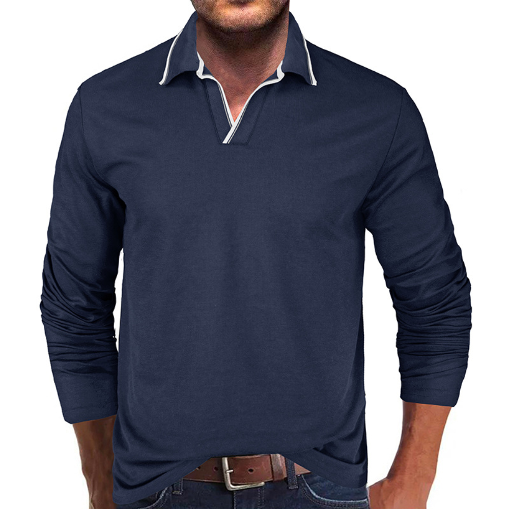 Cipactli - Comfortable men's V-neck T-shirt for summer