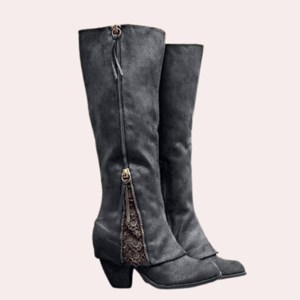 Zoya - Elegant summer boots with high heels for women
