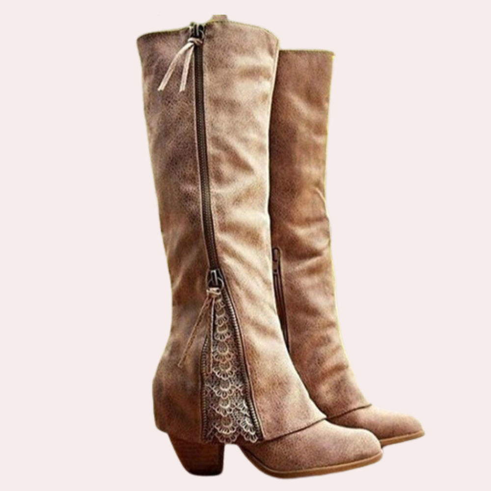 Zoya - Elegant summer boots with high heels for women
