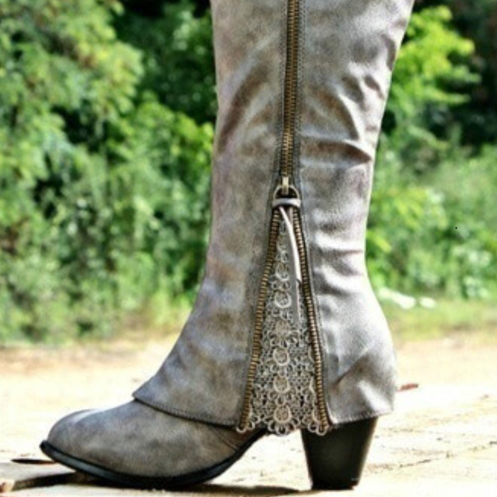 Zoya - Elegant summer boots with high heels for women