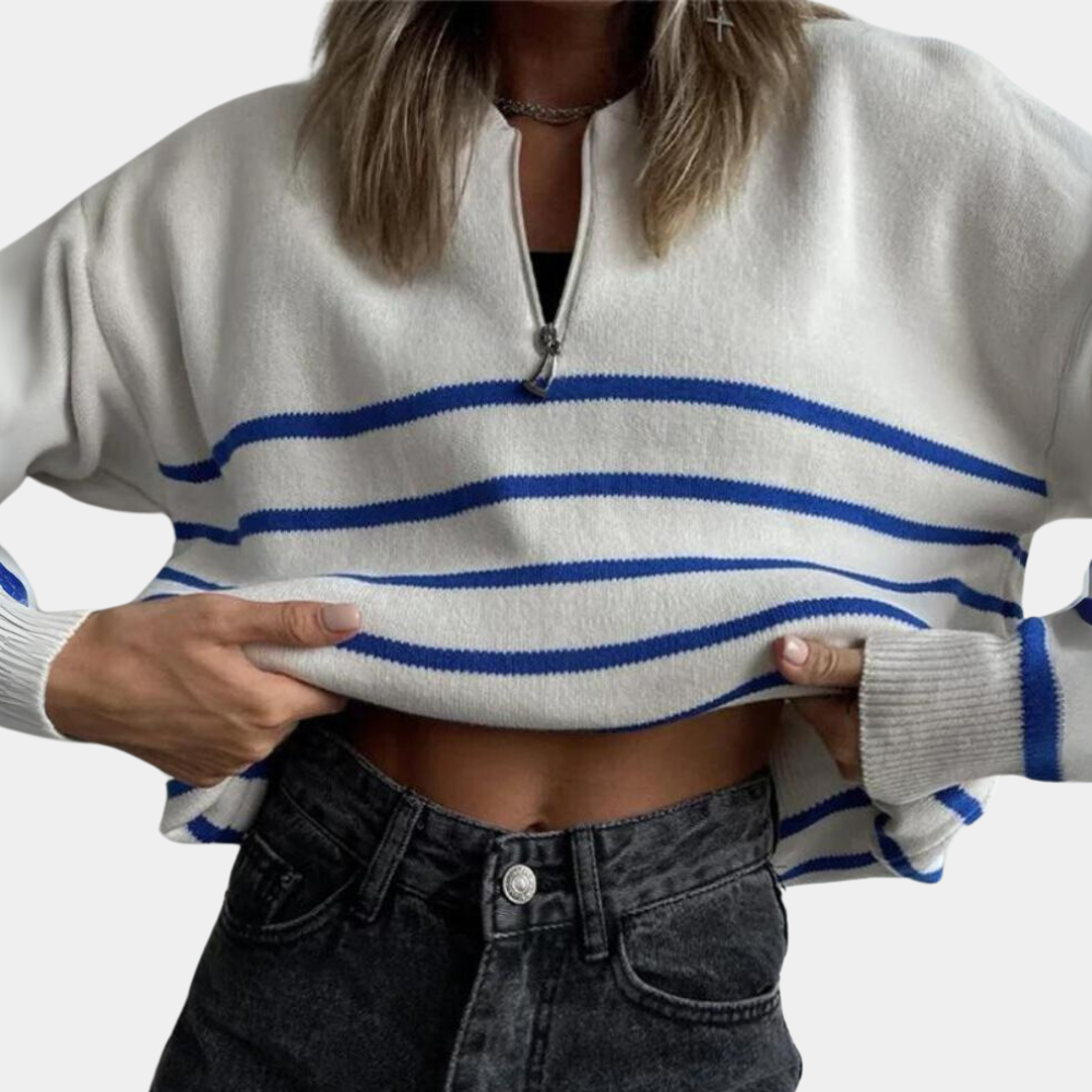Citlali - Lightweight Striped Women's Sweater for Summer