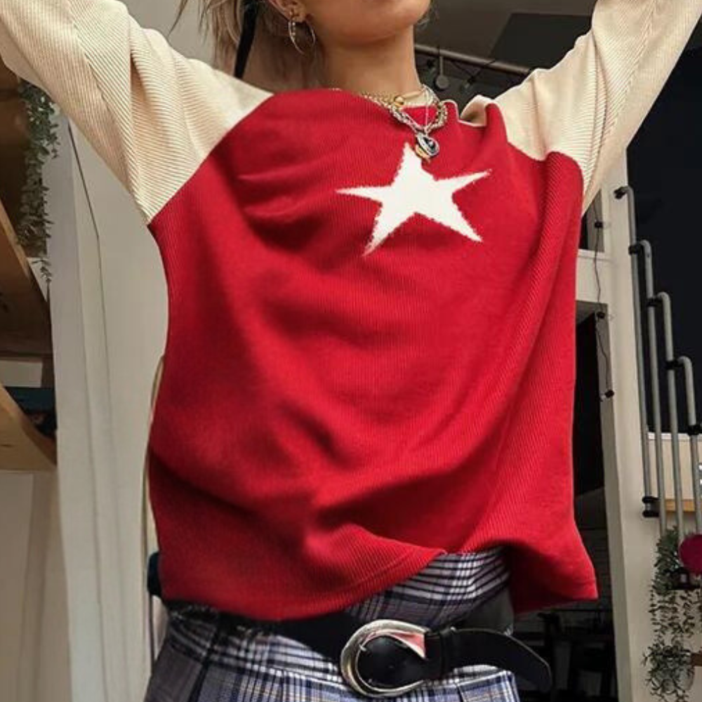 Yaretzi - Trendy Star Print Summer Jumper for Women