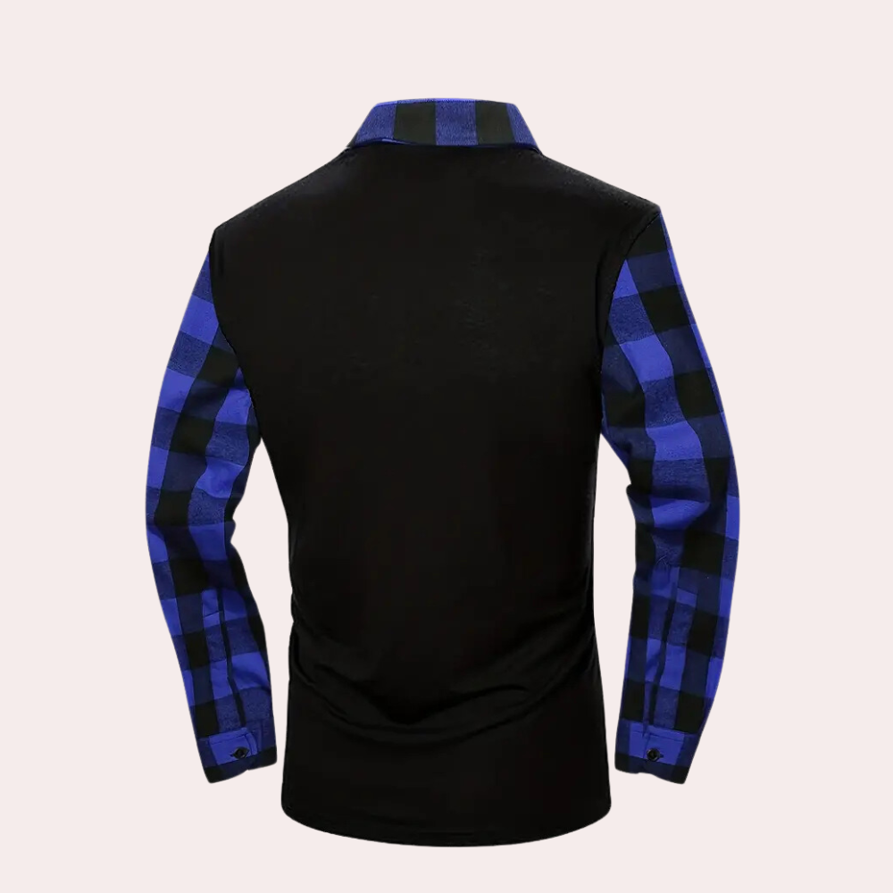 Vincente - Modern Checked Shirt with Long Sleeves for Summer
